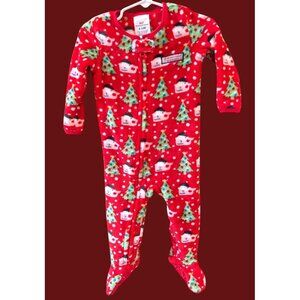 Vineyard Vines Holiday Print Footed Pajamas 6-12M Festive Christmas Trees